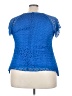 Beverly Drive 100% Polyester Blue Short Sleeve Top Size 3X - photo 2