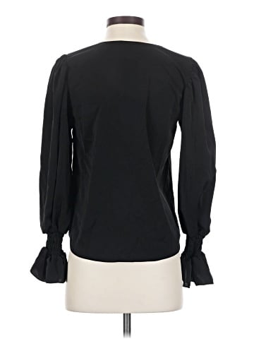 Aqua Long Sleeve Blouse (view 2)