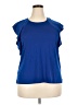 Elle Blue Short Sleeve Top Size XXL - photo 1