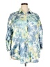 Roaman's 100% Polyester Tie-dye Blue 3/4 Sleeve Blouse Size 18W - photo 1
