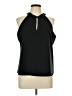 Ecru 100% Polyester Black Sleeveless Blouse Size L - photo 1