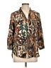 Jaclyn Smith 100% Polyester Paisley Brown 3/4 Sleeve Blouse Size L - photo 1