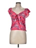Ann Taylor LOFT Outlet 100% Polyester Pink Short Sleeve Blouse Size 8 - photo 1