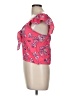 Ann Taylor LOFT Outlet 100% Polyester Pink Short Sleeve Blouse Size 8 - photo 5