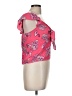 Ann Taylor LOFT Outlet 100% Polyester Pink Short Sleeve Blouse Size 8 - photo 4