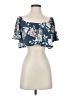 Leith 100% Polyester Blue Short Sleeve Top Size S - photo 1