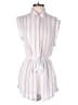 Isabella Rose 100% Rayon Stripes White Romper Size M - photo 1