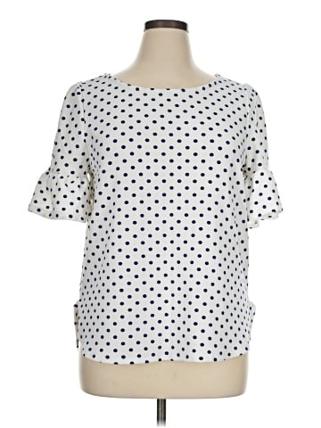 Green Envelope Short Sleeve Blouse (view 1)