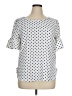 Green Envelope Polka Dots White Short Sleeve Blouse Size 1X - photo 1