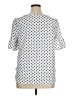 Green Envelope Polka Dots White Short Sleeve Blouse Size 1X - photo 2
