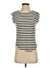 Green Envelope Stripes Ivory Sleeveless T-Shirt Size XS - photo 1