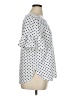 Green Envelope Polka Dots White Short Sleeve Blouse Size 1X - photo 4