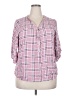 Paper Tee Pink 3/4 Sleeve Blouse Size 2X - photo 1