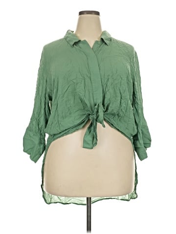 Universal Standard 3/4 Sleeve Button-Down Shirt (view 1)