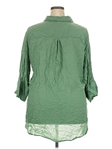 Universal Standard 3/4 Sleeve Button-Down Shirt (view 2)