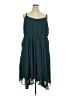 Torrid 100% Polyester Polka Dots Teal Casual Dress Size 4X Plus (4) - photo 1
