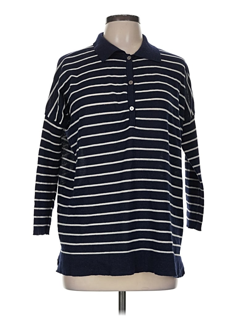 Pre-owned Tuckernuck Long Sleeve Polo Shirt In Blue