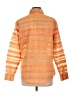 Coldwater Creek Stripes Orange Long Sleeve Button-Down Shirt Size L - photo 2