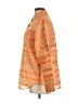 Coldwater Creek Stripes Orange Long Sleeve Button-Down Shirt Size L - photo 5