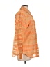 Coldwater Creek Stripes Orange Long Sleeve Button-Down Shirt Size L - photo 4