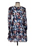 Milly 100% Silk Print Blue Casual Dress Size 2 - photo 1