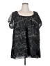 CALVIN KLEIN JEANS 100% Polyester Black Short Sleeve Blouse Size 2X - photo 1