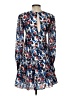 Milly 100% Silk Print Blue Casual Dress Size 2 - photo 2