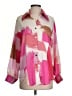 Beulah Style Color Block Pink 3/4 Sleeve Blouse Size S - photo 1