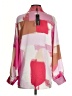 Beulah Style Color Block Pink 3/4 Sleeve Blouse Size S - photo 2