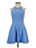 Sally Miller Solid Blue Cocktail Dress Size 10 - photo 1