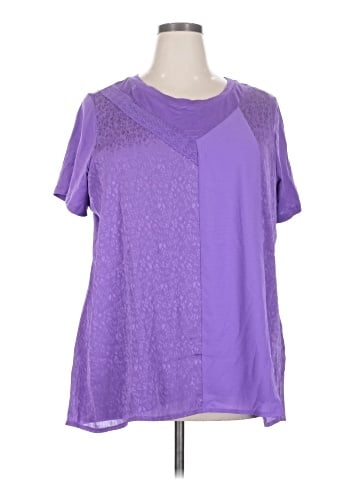 LOGO by Lori Goldstein Short Sleeve Top (view 1)