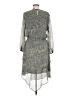 DKNY 100% Polyester Animal Print Silver Casual Dress Size M - photo 2
