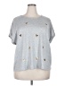 Love Scarlett Hearts Silver Short Sleeve Top Size 2X - photo 1