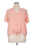 MICHAEL Michael Kors Pink Short Sleeve Blouse Size XL - photo 1