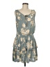 Blue B 100% Rayon Floral Gray Casual Dress Size M - photo 1