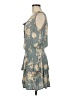 Blue B 100% Rayon Floral Gray Casual Dress Size M - photo 5