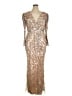 Mac Duggal 100% Polyester Gold Cocktail Dress Size 14 - photo 1