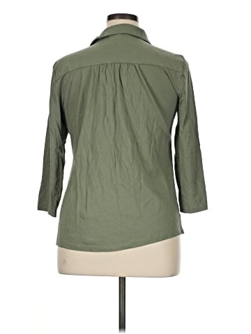 Charter Club 3/4 Sleeve Button-Down Shirt (view 2)