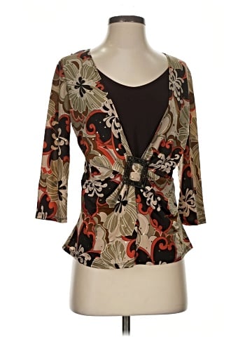 Brittany Black 3/4 Sleeve Blouse (view 1)