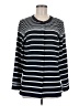 Talbots Stripes Black Long Sleeve Blouse Size M - photo 1