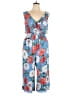 Parker Floral Blue Jumpsuit Size 16 - photo 1