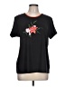 DKNY Floral Black Short Sleeve T-Shirt Size L (estimated) - photo 1