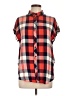 Como Vintage 100% Rayon Plaid Red Short Sleeve Blouse Size L - photo 1
