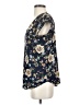 Halogen 100% Polyester Floral Blue Short Sleeve Blouse Size XS - photo 5