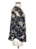Halogen 100% Polyester Floral Blue Short Sleeve Blouse Size XS - photo 4