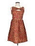 Moon 100% Polyester Hearts Floral Red Cocktail Dress Size S - photo 1
