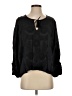 Zara 100% Cupro Black 3/4 Sleeve Blouse Size S - photo 1
