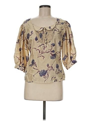 Girls from Savoy 3/4 Sleeve Silk Top (view 1)