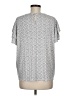 Adrianna Papell Silver Short Sleeve Top Size M - photo 2
