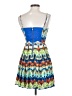 Sugar Lips 100% Polyester Graphic Blue Cocktail Dress Size S - photo 2